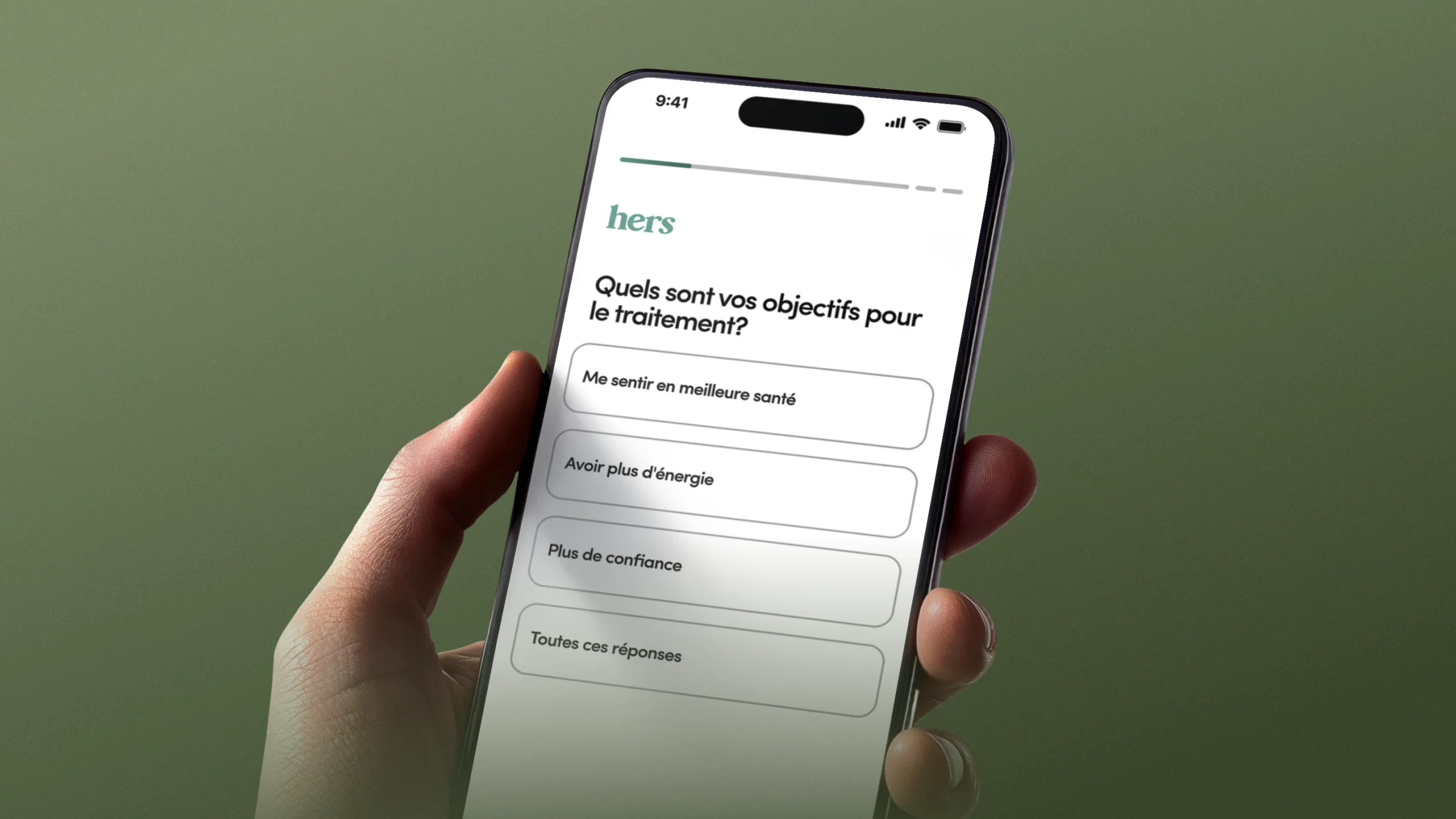 Health questionnaire on phone