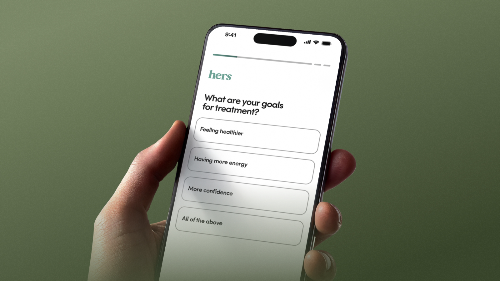 Health questionnaire on phone