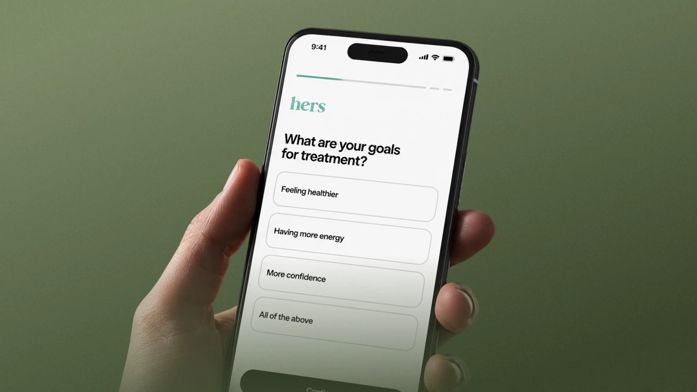 Health questionnaire on phone