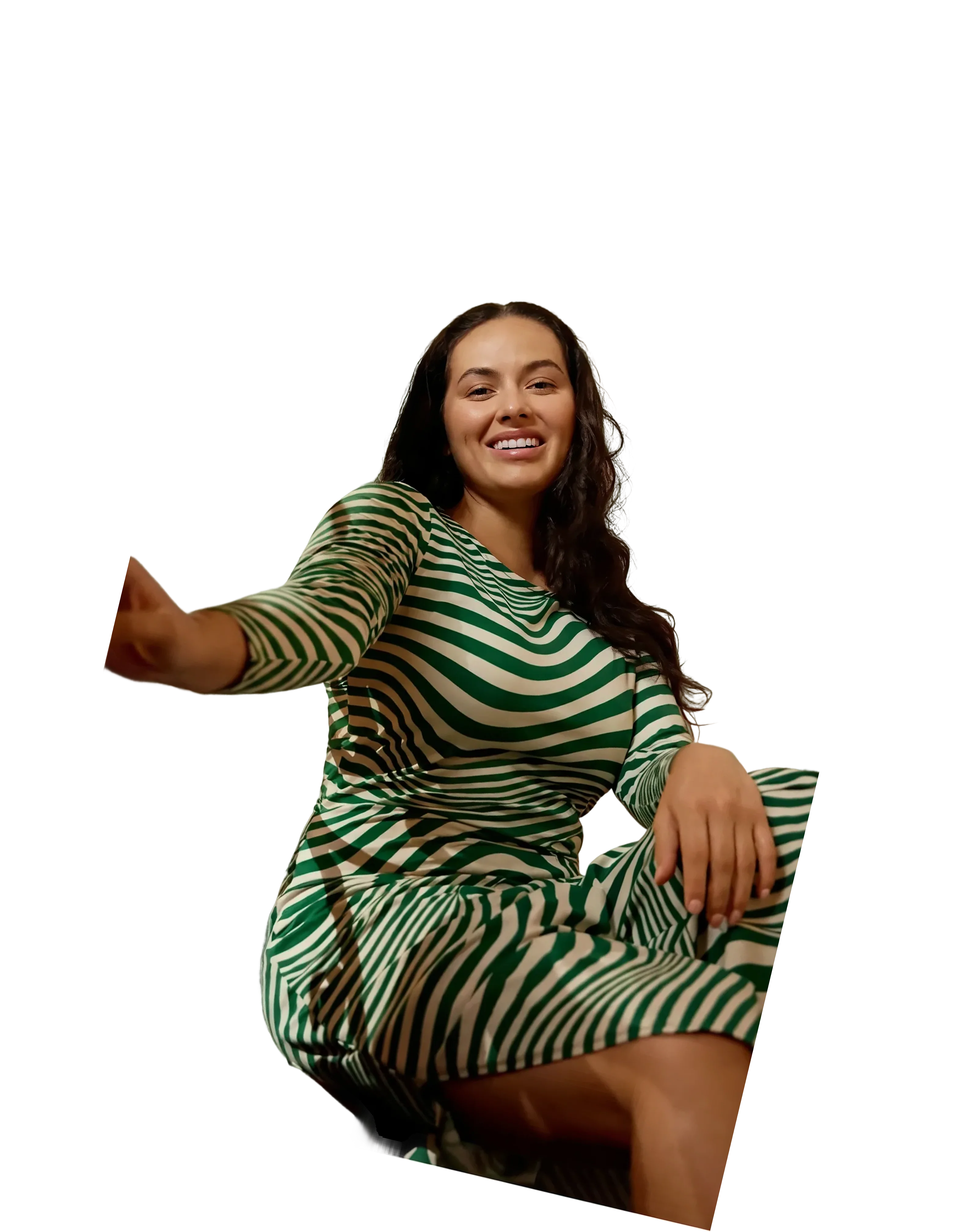 Woman showing weight loss results